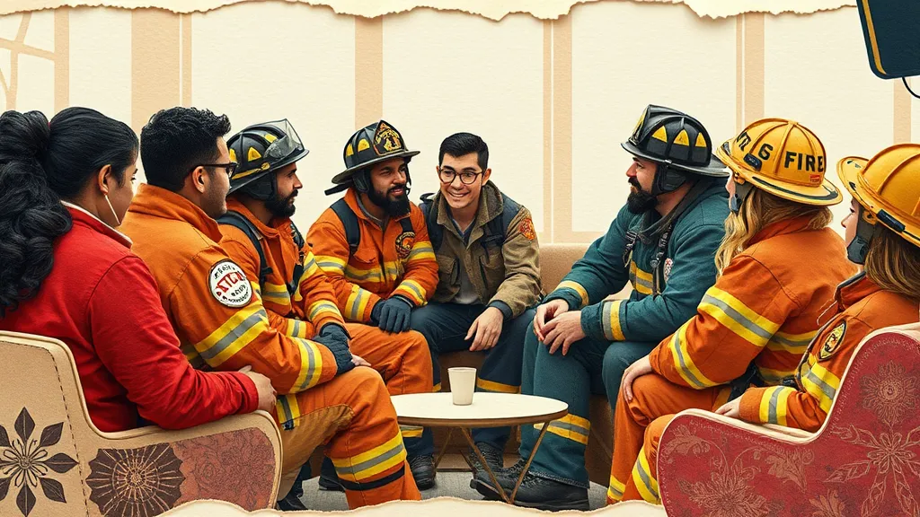 Group therapy session for firefighters 